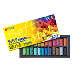 Пастель сухая художественная 24 цвета Mungyo Soft Pastel, мягкая, мелки мини, артикул MPS24